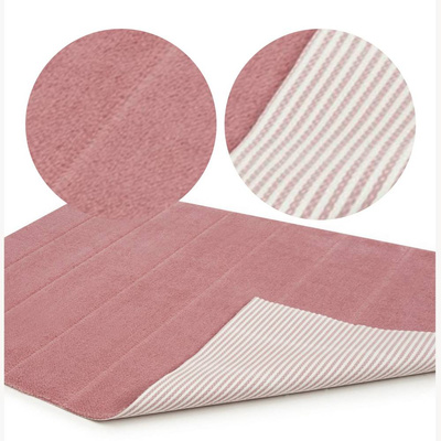 Bathroom Carpet Stripes P-26 Powder Pink Anti-slip 50x70 50x70