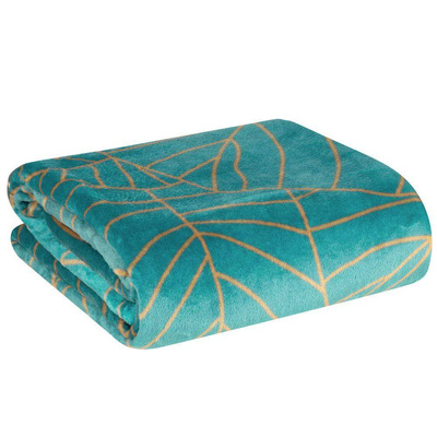 Eurofirany Lili2 Turquoise + Beige Plush Blanket 150 x 200