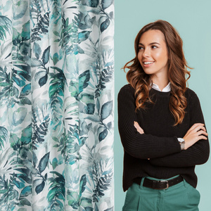 Ready-made Curtain Adeline Slider 140 x 250 B+Green