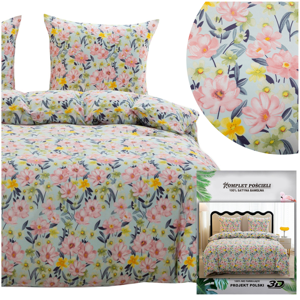 Pościel 160 x 200 4cz Satynowa Maria 3097