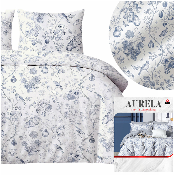 Pościel 160 x 200 3cz Satyna Bawełniana Aurela 05