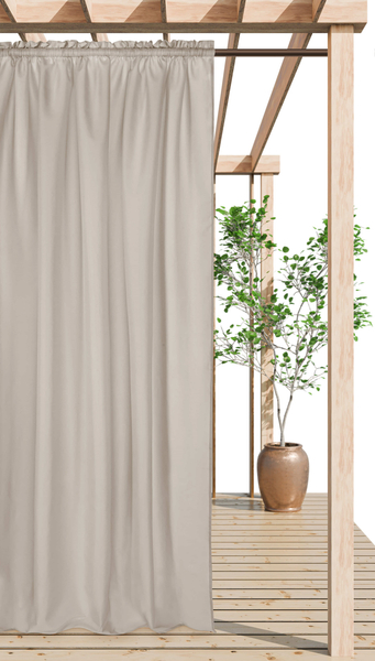 Curtain 140 x 250 Garden on Tape Gaia Taupe