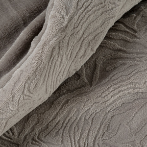 Pościel 160x200 3cz Mikrofibra Tłoczona Flano Beż