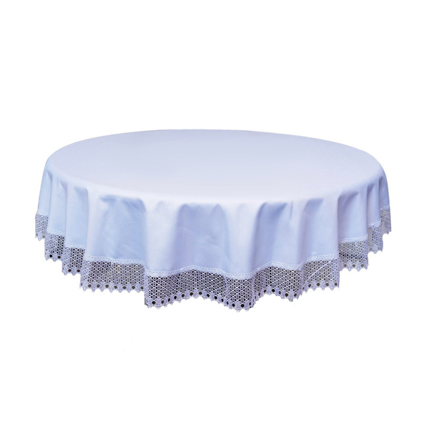 Round Tablecloth fi 160 Guipure pattern 431 White