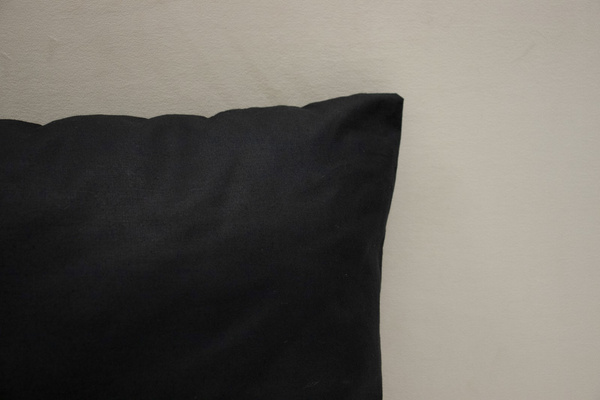 Poszewka Bawełna 50 x 70 Jednolita Ola Czarna Black