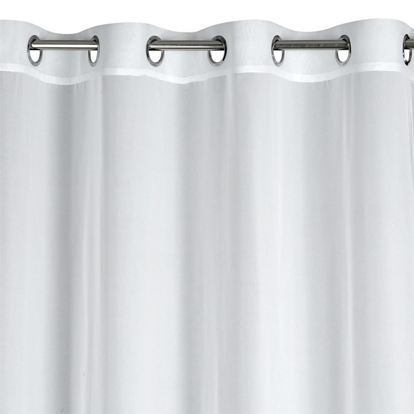 Decorative Curtain Dahlia 140 x 250 White Drawstrings