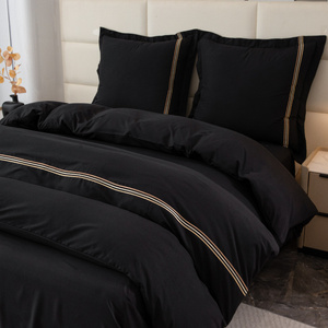 Pościel 160 x 200 3cz Gładka Z Haftem Lumera 08