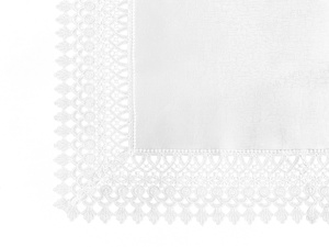 Stain-Resistant Tablecloth 150 x 400 with Lace 2017 White