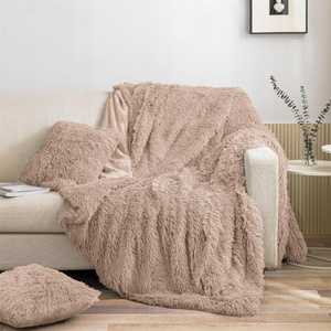 Blanket 200 x 220 Italian Fur Fleecy Almond