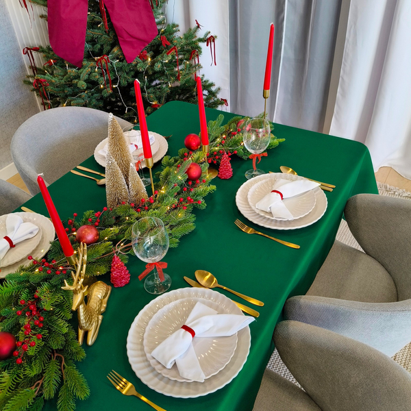 Obrus 120x220 Plamoodporny Surbo Zieleń Butelkowa