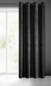 Velvet Juliet Curtain 140 x 250 Drawstring Black