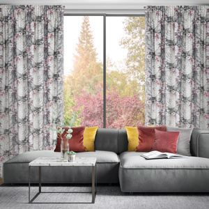 Curtain 140 x 270 Decorative Lucia Cream + C.Pink