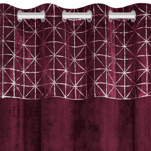 Curtain 140 x 250 Decorative Velvet Glossy Amaran