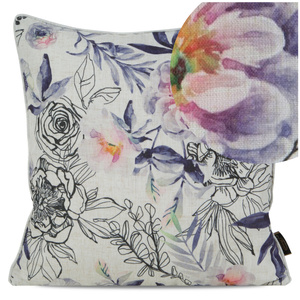 Decorative Linen 17 Cream+Black pillowcase 45 x 45