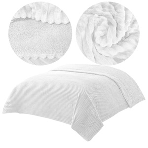 Capri White Reversible Bedspread 160 x 200