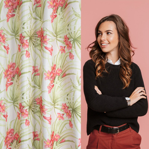 Mari Decorative Curtain 140 x 250 Green Overcast