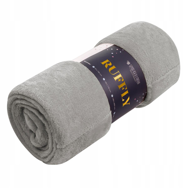 Blanket 150 x 200 Microfiber Frill Ruffly Grey