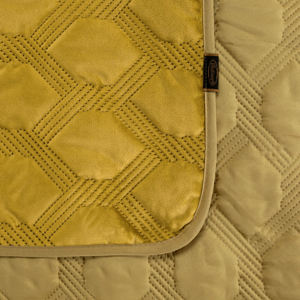 Narzuta 220 x 240 Pikowana Welurowa Sofia5 Miód