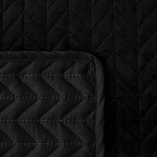 Narzuta 220 x 240 Pikowana Velvet Moxie Czarny