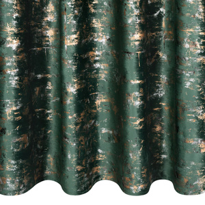 Curtain 140 x 250 Velvet Eyelets Tami Dark Green