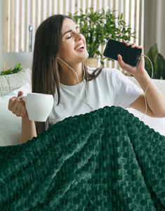 Blanket 200 x 220 Microfiber Design Cindy6 C.Green