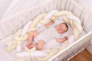 Ochraniacz 30 x 200 do Łóżeczka Warkocz Satyna 02