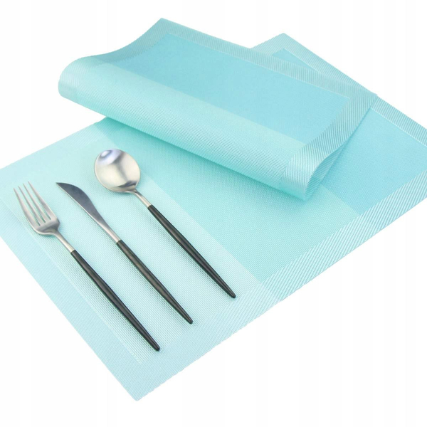 30 x 45 Decorative Frappe Turquoise Placemat