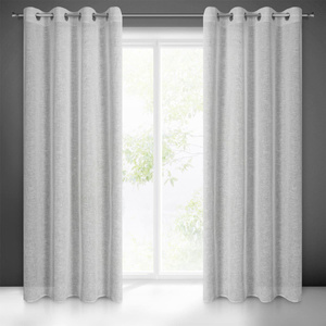 Zasłona 140 x 250 Dekoracyjna Przelotki Amari Stal