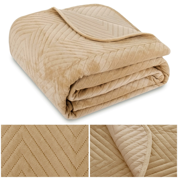 Bedspread 70 x 160 Herringbone Velvet Caden 06