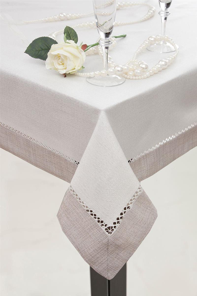 Tablecloth 40 x 140 Decorative Emma B + Silver