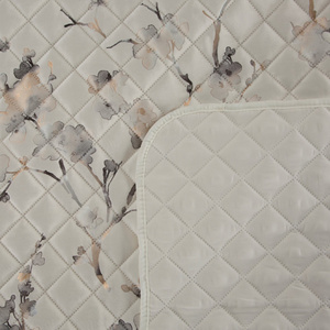 Quilted Velvet Bedspread 170 x 210 Blink5 Cream