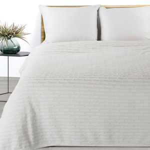 Blanket 170 x 210 Microfiber Embossed Lisa White
