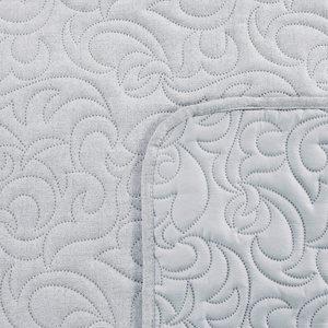 Quilted Decorative Bedspread 220 x 240 Len4 Silver