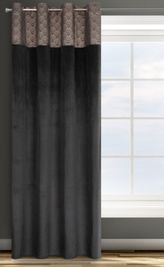 Curtain 140 x 250 Decorative Drawstring Agnes Black