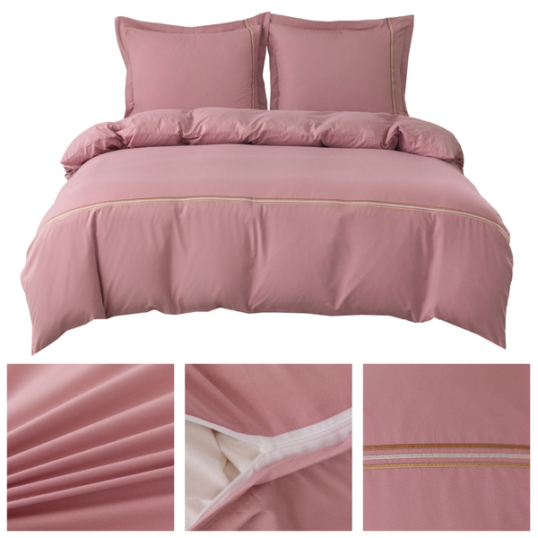 Pościel 160 x 200 3cz Gładka Z Haftem Lumera 10