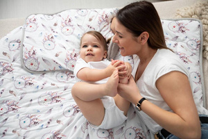 Set Quilt 80 x 100 + 30 x 40 Muslin Design 03