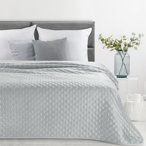 Quilted Velvet Bedspread Sofia4 Silver 200 x 220