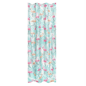 Curtain 140 x 250 Decorative Flamingos Mint