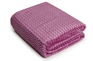 Blanket 160 x 200 Microfiber Zigzag Embossed Blueberry