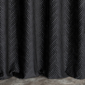 Curtain 140 x 250 Decorative Velvet Isla Black