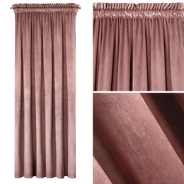 Curtain 140 x 270 Decorative Velvet Melanie Pink