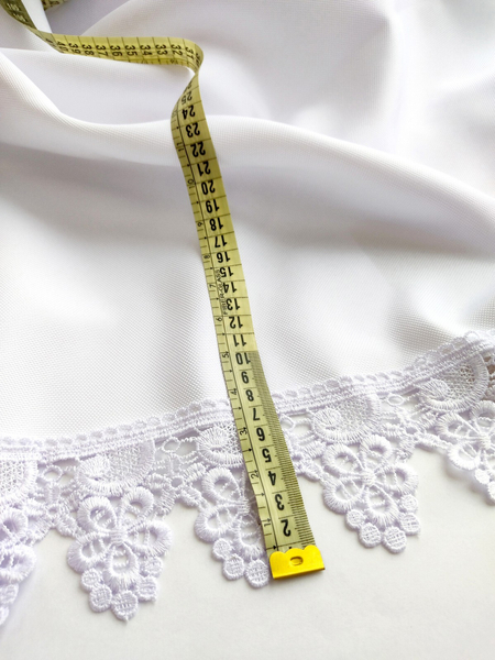 Obrus Plamoodporny z Gipiurą Koronką Biały 150x550