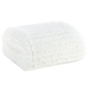 Blanket 70 x 160 Microfiber Embossed Lisa White