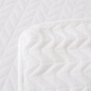 220 x 240 Quilted Velvet Moxie White Bedspread