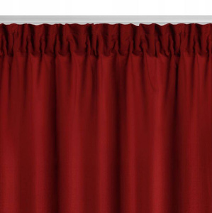 Zasłona 140 x 175 Dekoracyjna Taśma Viva Czerwony