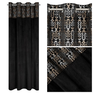 Curtain 140 x 250 Decorative Liza Black+Gold