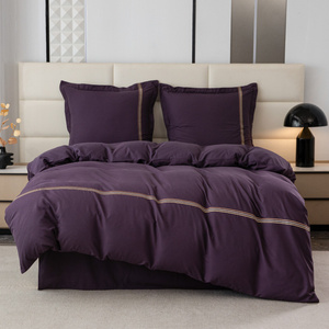 Pościel 140 x 200 2cz Gładka Z Haftem Lumera 04