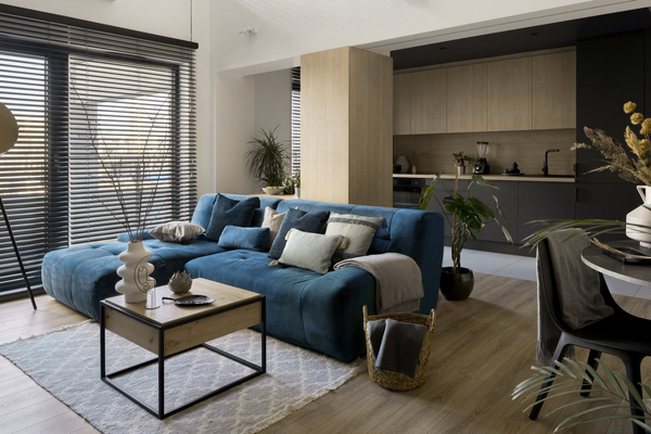 Poszewka 45 x 45 Dekoracyjna Palermo 1 Granat