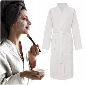 Gofer Waffle Cotton Bathrobe Murat XL White