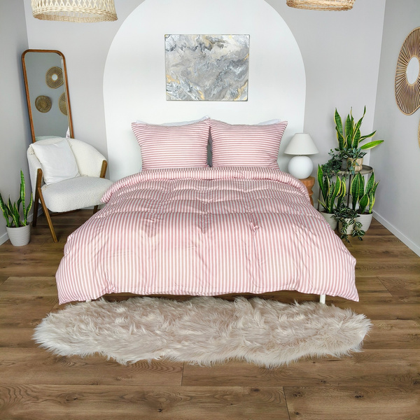 Pościel 140 x 200 2cz Mikrofibra w Pasy Eusebia Home 12